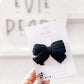 Black Knit Hair Bow