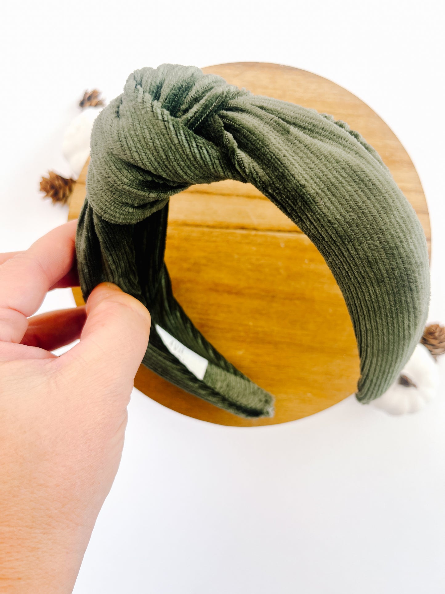 Rich Green Soft Ribbed Knotted Headband for girls and women