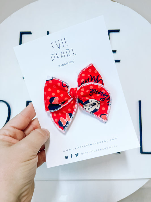 Red Minnie small bow