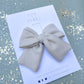Cream Waffle Large Chunky Bow