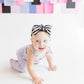 Black|White Baby Bow Turban