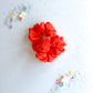 Orange ribbed scrunchy