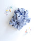 Blue Swiss Floral Oversized Scrunchy