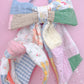 Spring Heirloom Quilted XL Easter Basket Tag Bow
