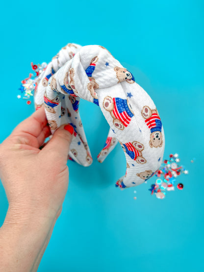4th of July Knotted Headbands for Girls & Women