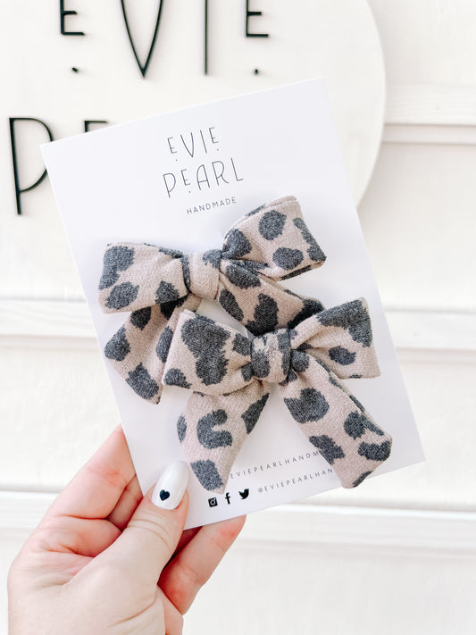 Washed Leopard Pinwheel Pigtails