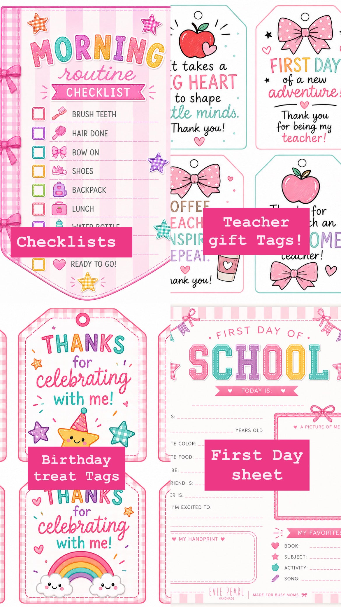 Busy Mom Back To School Printables-Over 55 pages