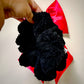 Black Sherpa Oversized Scrunchy