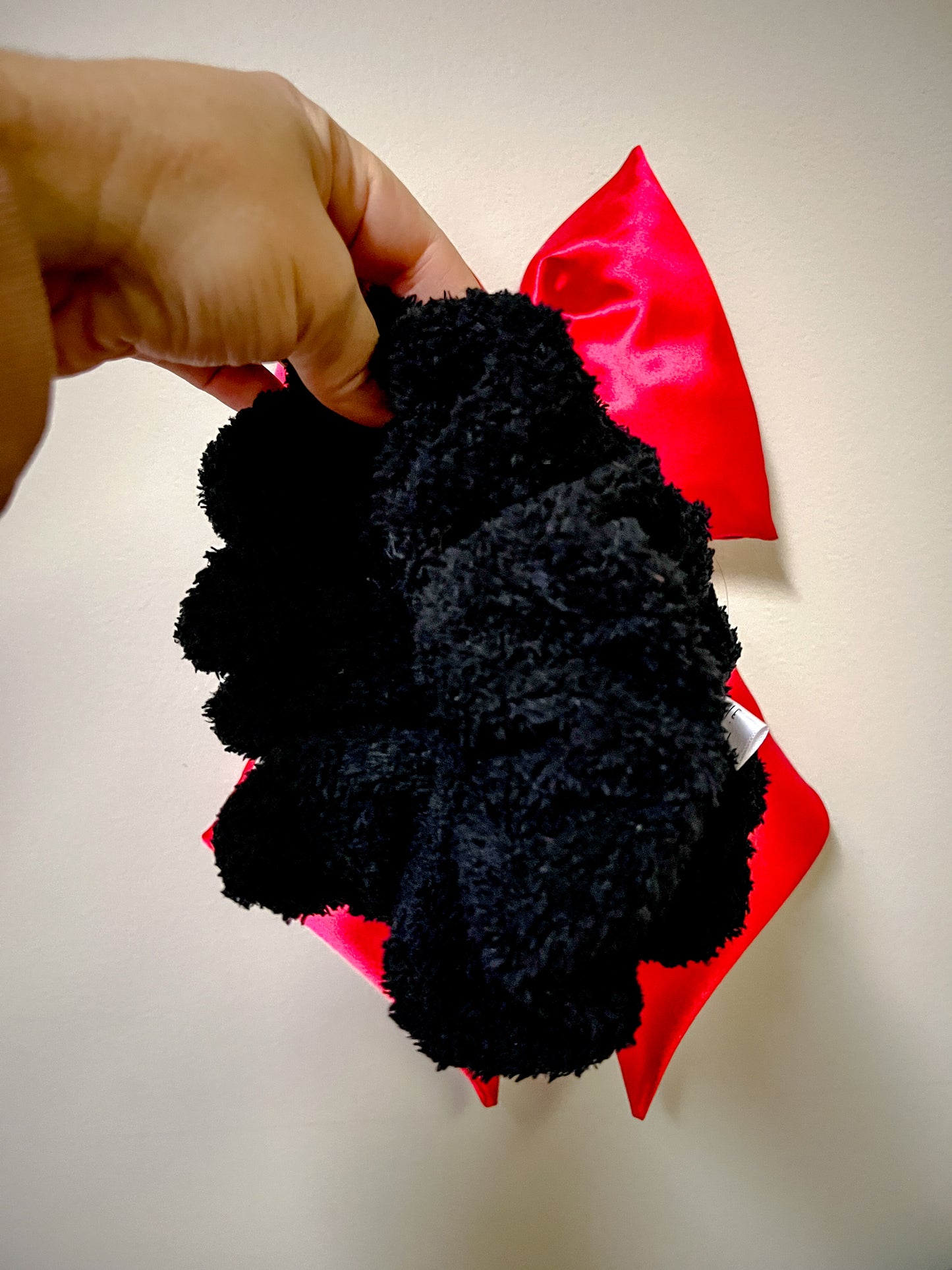 Black Sherpa Oversized Scrunchy