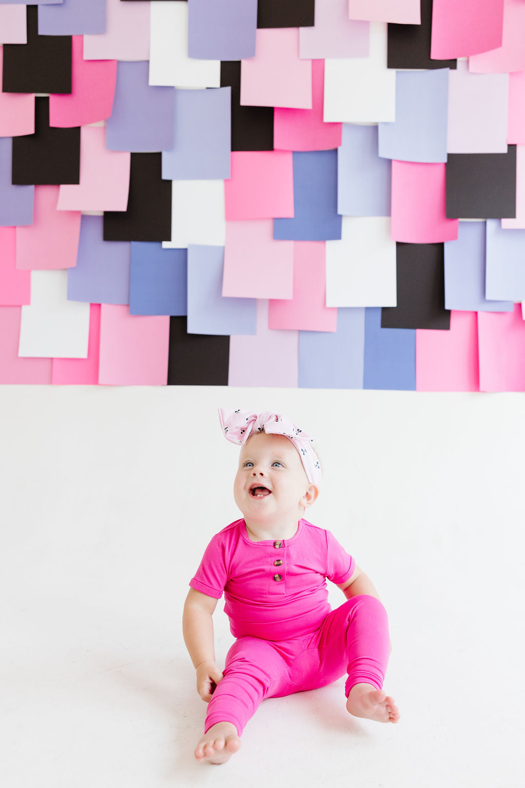 Pink|Skull Baby Bow Turban