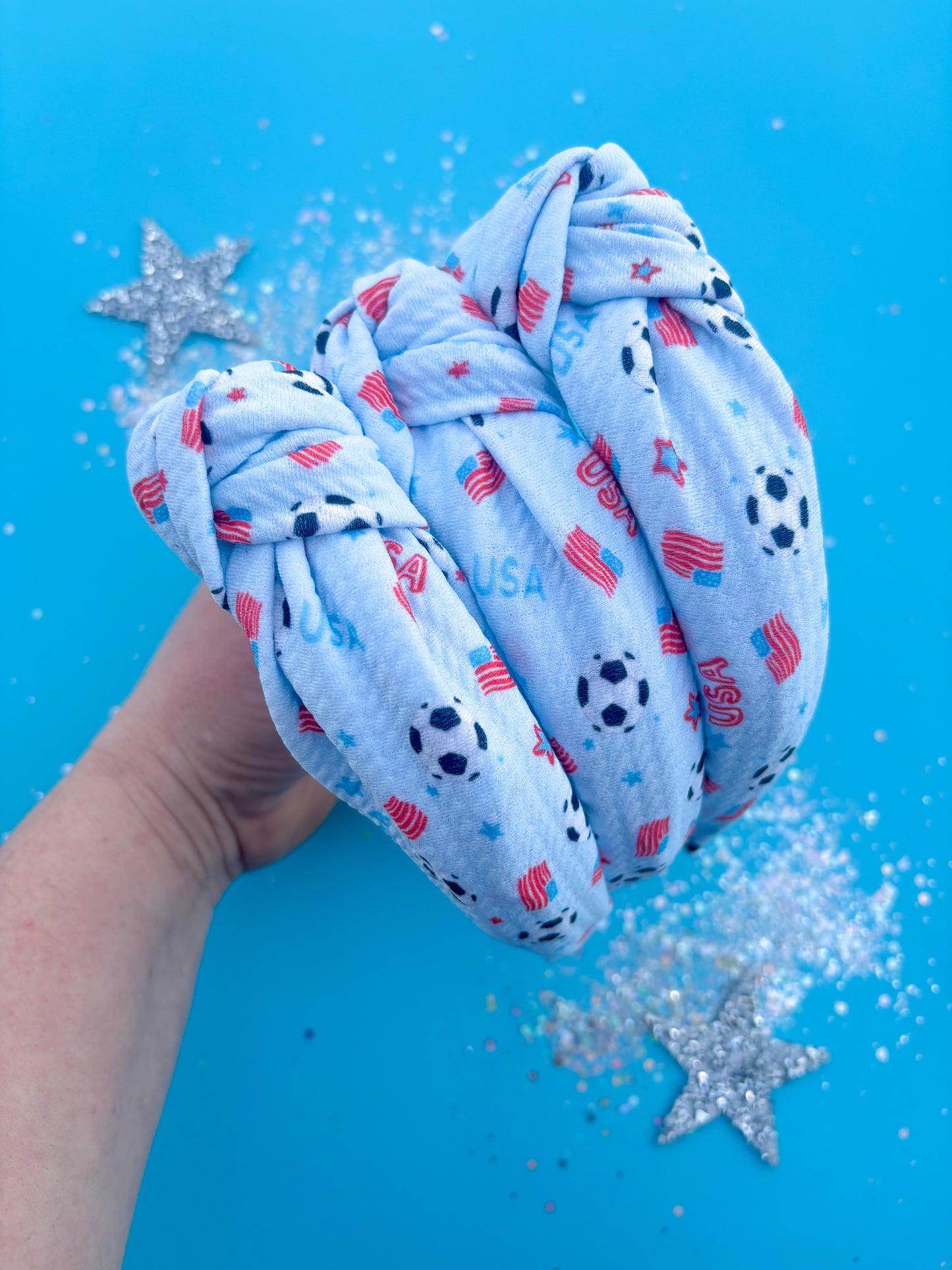 USA World Cup FIFA Soccer Knotted Headband Girls & Women