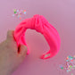 Neon Burst Pink Knotted Headband