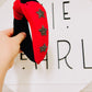 Black Red Colorblock Knotted Headband For Girls & Women