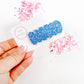 Blue Glitter Single Snap Clip