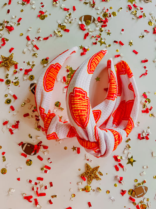 White Kingdom Knotted Headband for Girls and women