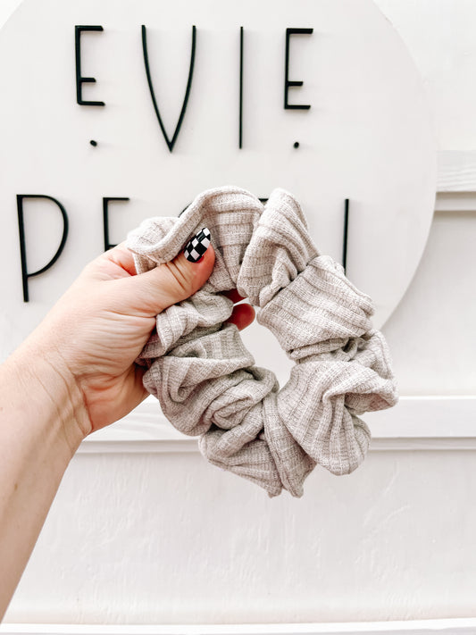 Stone Ribbed Oversized Knit Scrunchy for girls & women