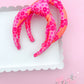 Pink & Orange Daisy Knotted Headband