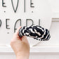 Black White Stripe Knotted Headband for Girls & Women