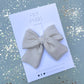 Cream Waffle Large Chunky Bow