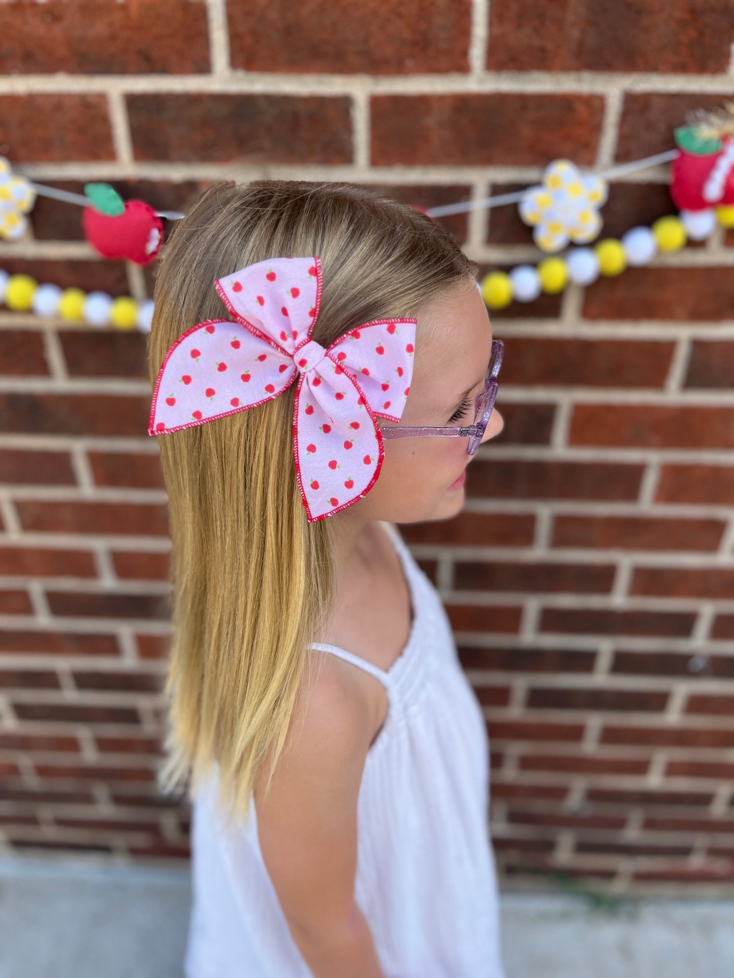 Pink Apple Bow
