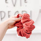 Rust Ribbed Knit Oversized Scrunchy for girls & women