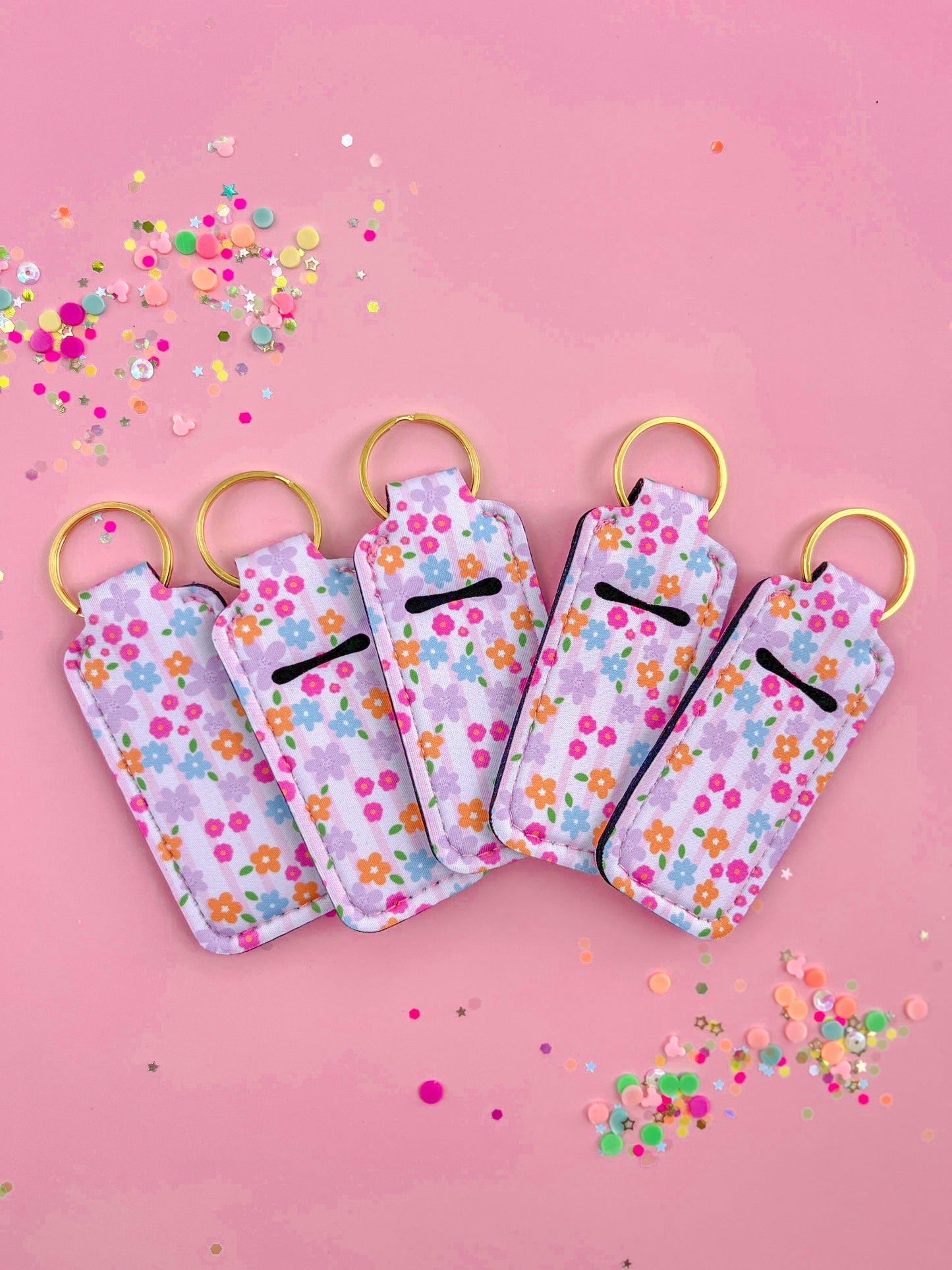 Floral Chapstick Keychain