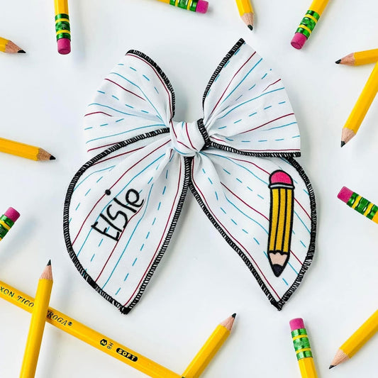 PREORDER: Keepsake Name Personalized School Hair Bow
