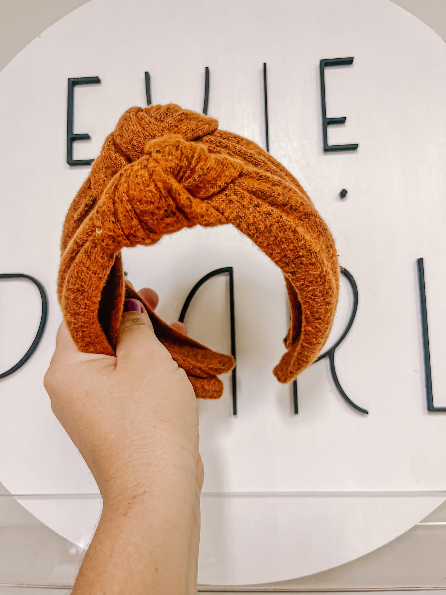 Pumpkin Sweater Knotted Headband