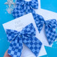 Blue Checkered Kansas City Medium Sailor Bow