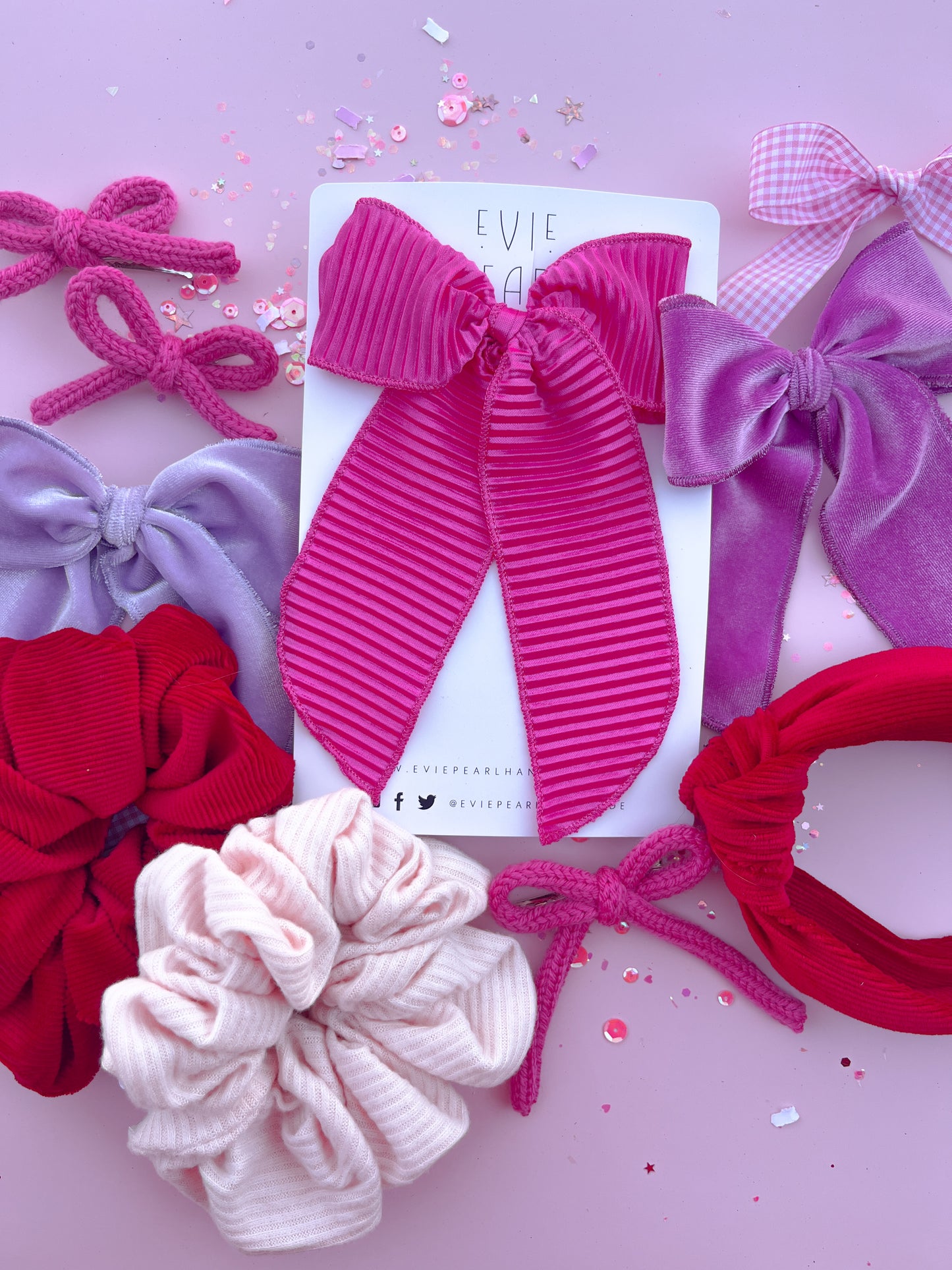 Light Pink Ribbed Soft Oversized Scrunchy for Girls & Women