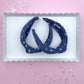 Navy Floral Ribbed Knotted Headband