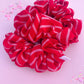 Red & Pink Stripe Oversized Scrunchy