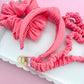 Coral Ribbed Teacher Gift Set- Lanyard| Knotted Headband| Scrunchie