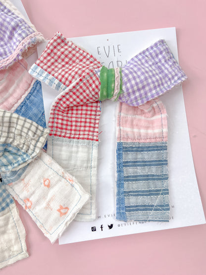 Vintage Quilt Patchwork Bow
