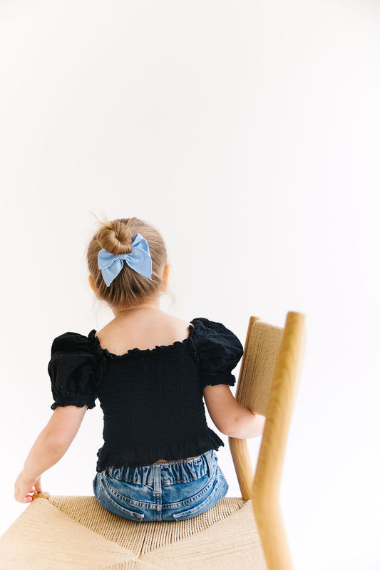 White Solid Small Bow