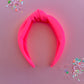 Neon Burst Pink Knotted Headband