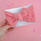 Sunkist Coral Baby Bow Turban