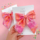 Tiedye Orange & Pink Medium Sailor Bow