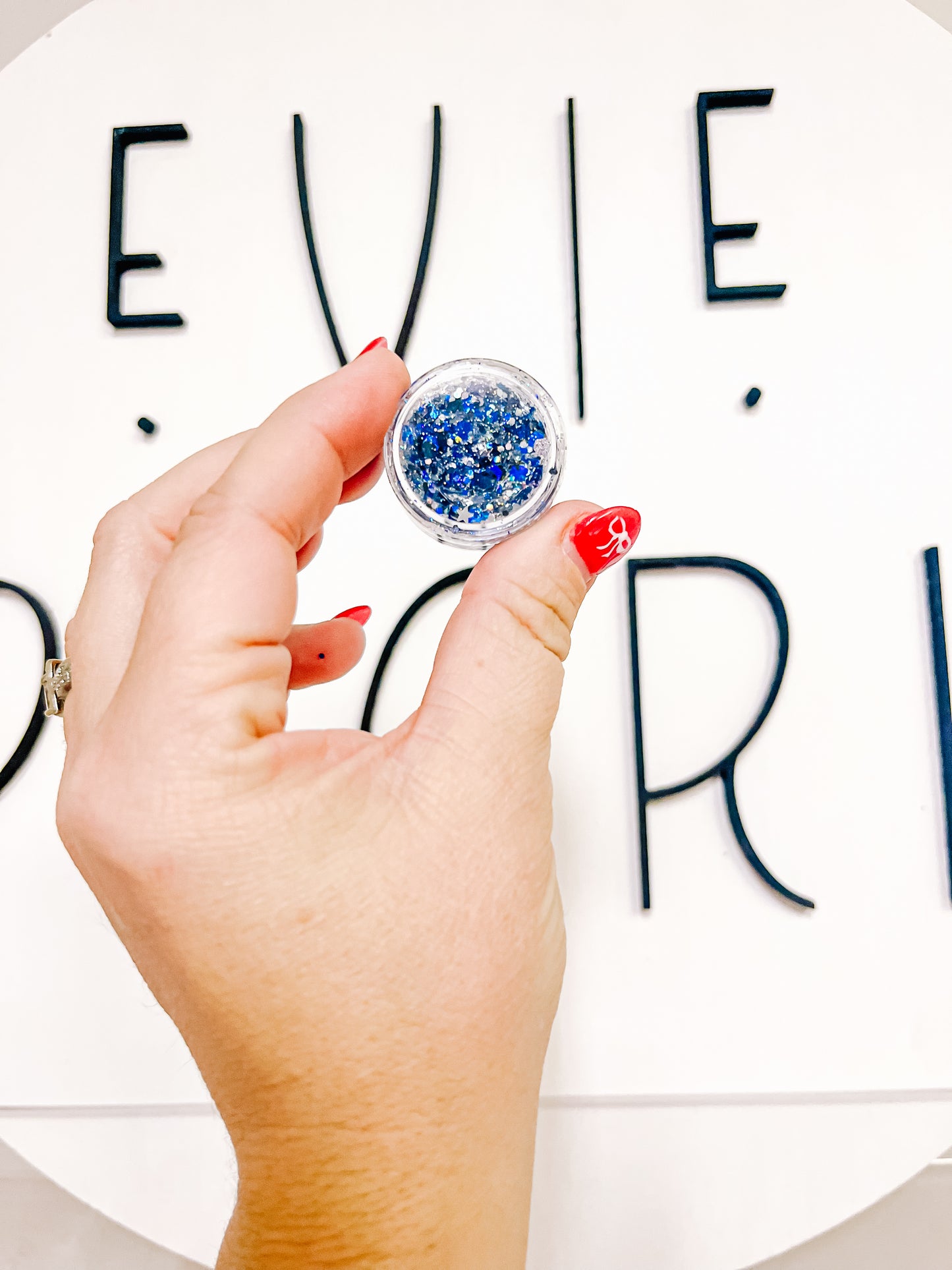 Black Blue & Silver Hair Glitter Gel