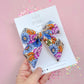 Large Blue/Purple Floral Pinwheel