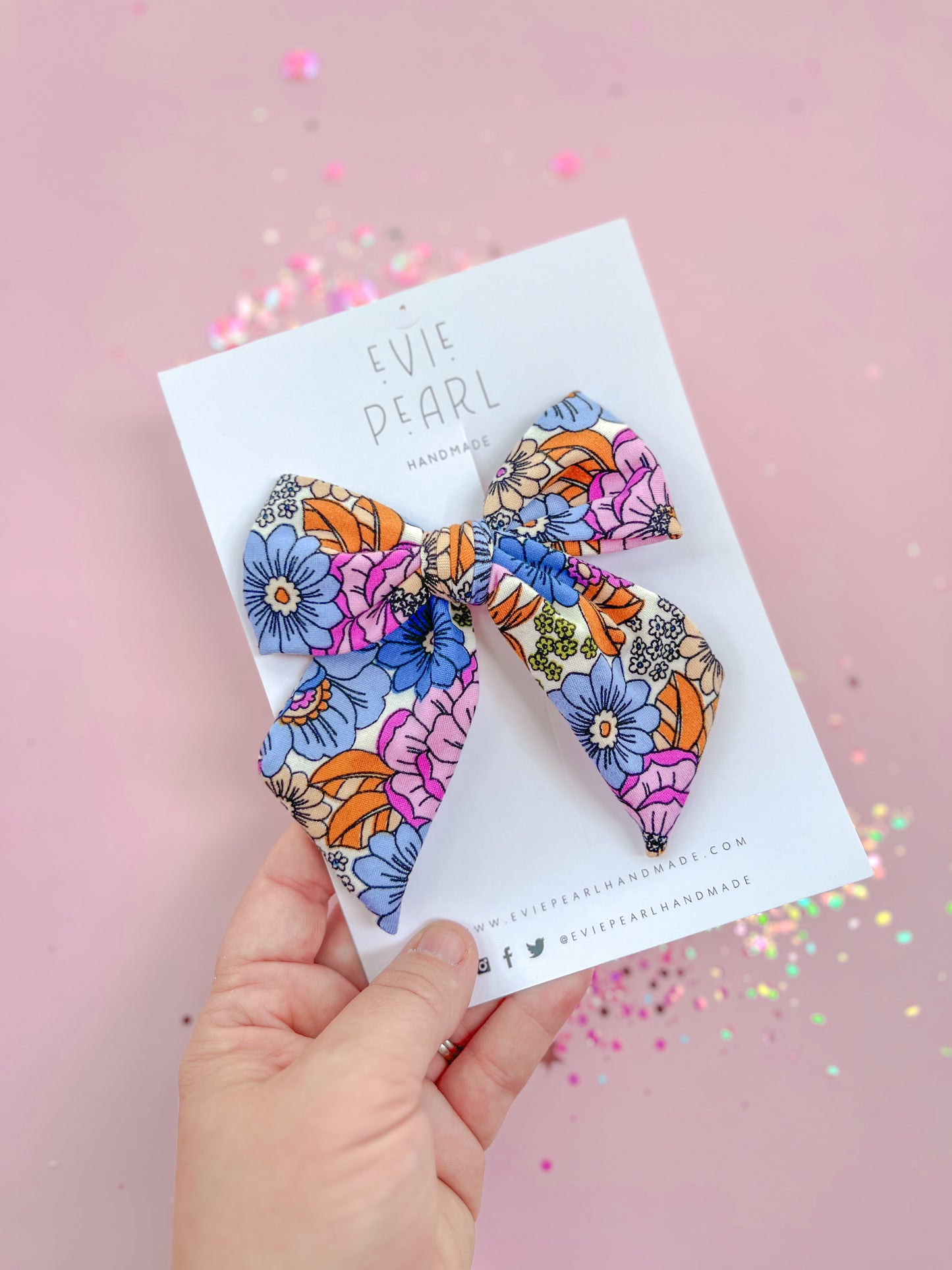 Large Blue/Purple Floral Pinwheel