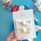 Crisp White Ribbed Knot Bow Pigtails