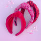 Pink Tweed Knotted Headband for Girls & Women