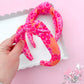 Pink & Orange Daisy Knotted Headband