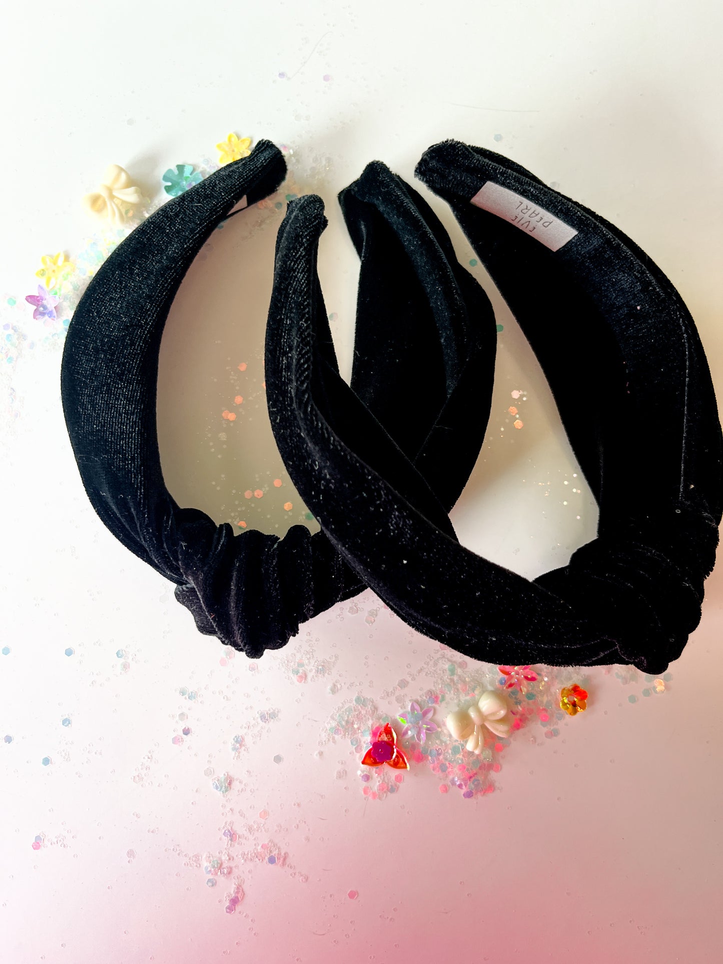 Black Velvet Knotted Headband for Girls & Women
