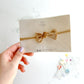 Tan Velvet Mini Knot Bow Nylon Headband