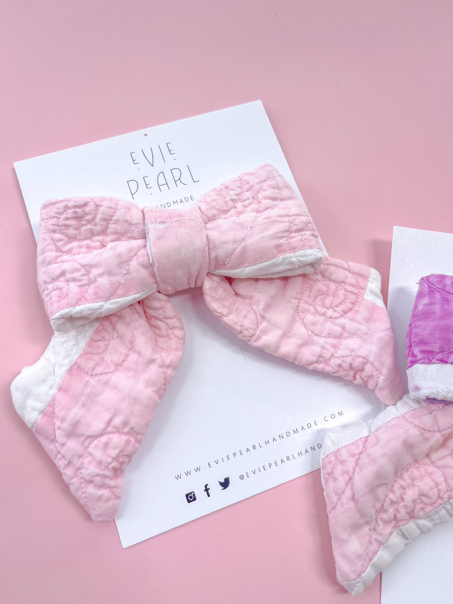 Pinks Quilted Medium Sailor Hair Bow