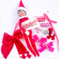 Elf Jolly Pink Glitter Sparkle Snap Clip Set