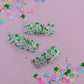Lucky Clover Glitter Snap Clip