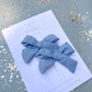 Light Blue Swiss Dot Small Pinwheel Pigtails